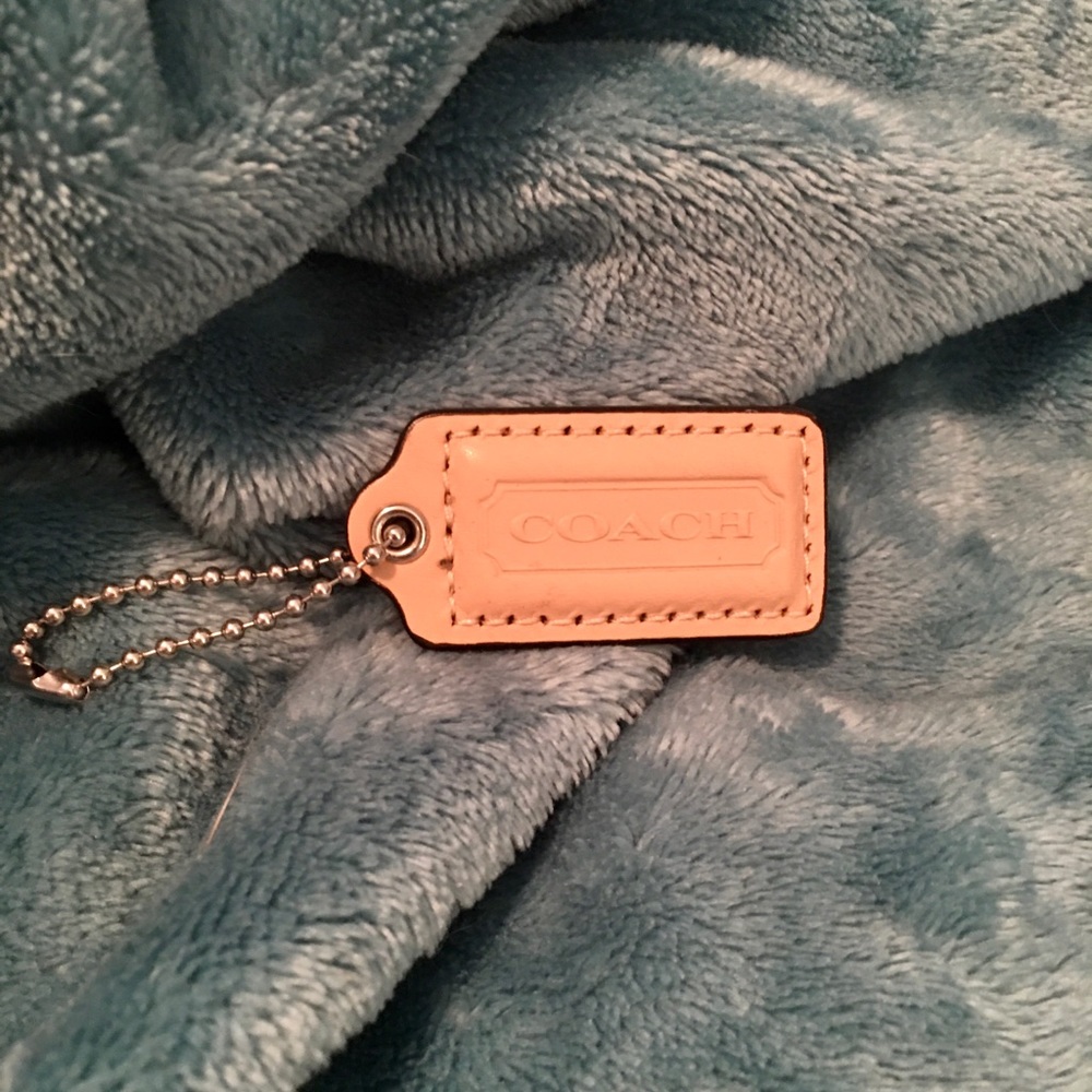 {COACH} Leather Hang Tag Purse Fob